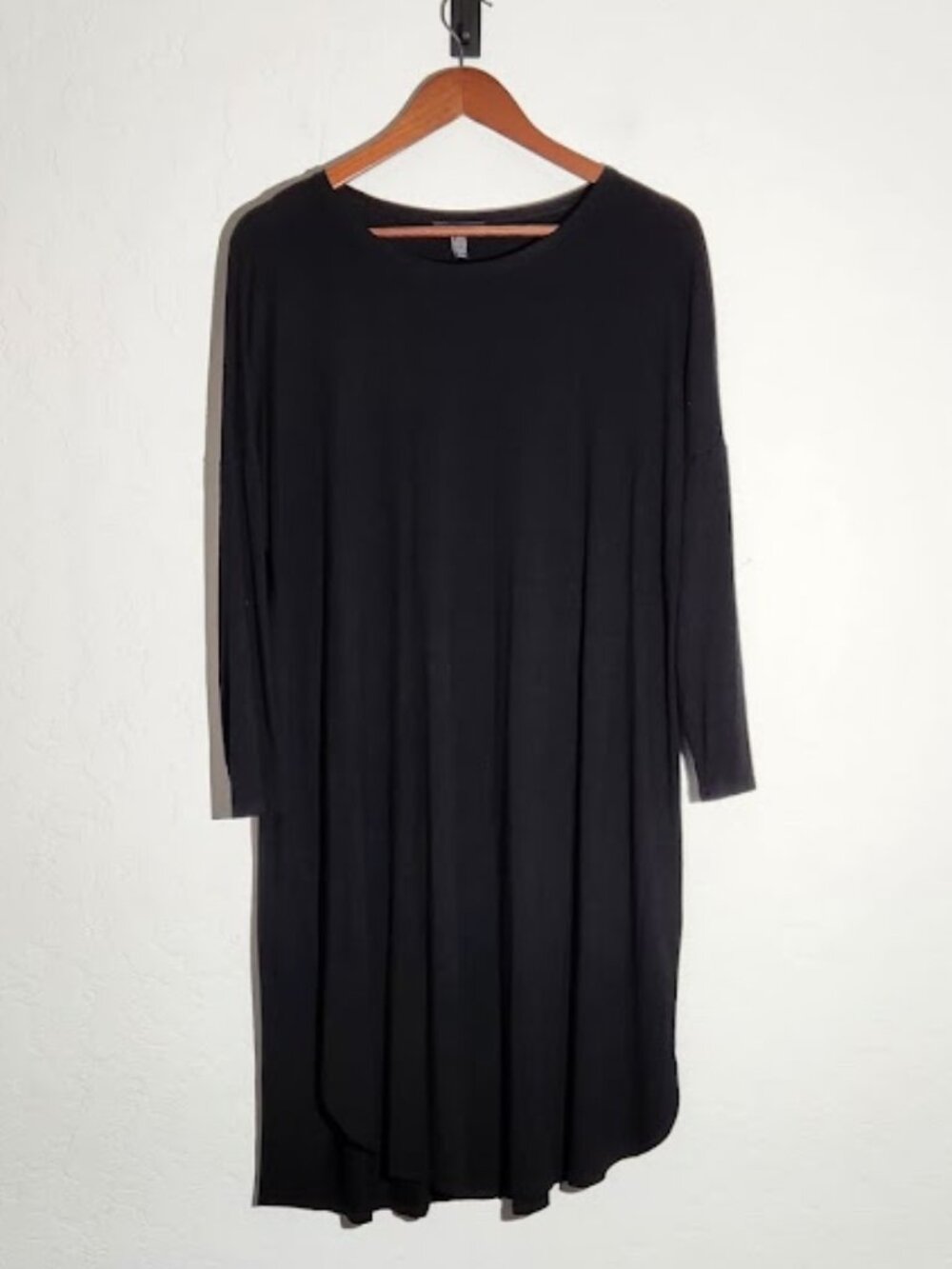 Eileen Fisher 3/4 Sleeve Round Neck Dress in size medium
